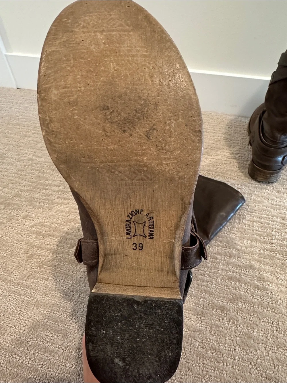 Women's Brown Tall Leather Riding Boots